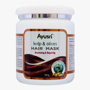 Восстанавливающая маска для волос с Ламинарией и Оливой (Kelp and Olives AYUSRI), 500 грамм