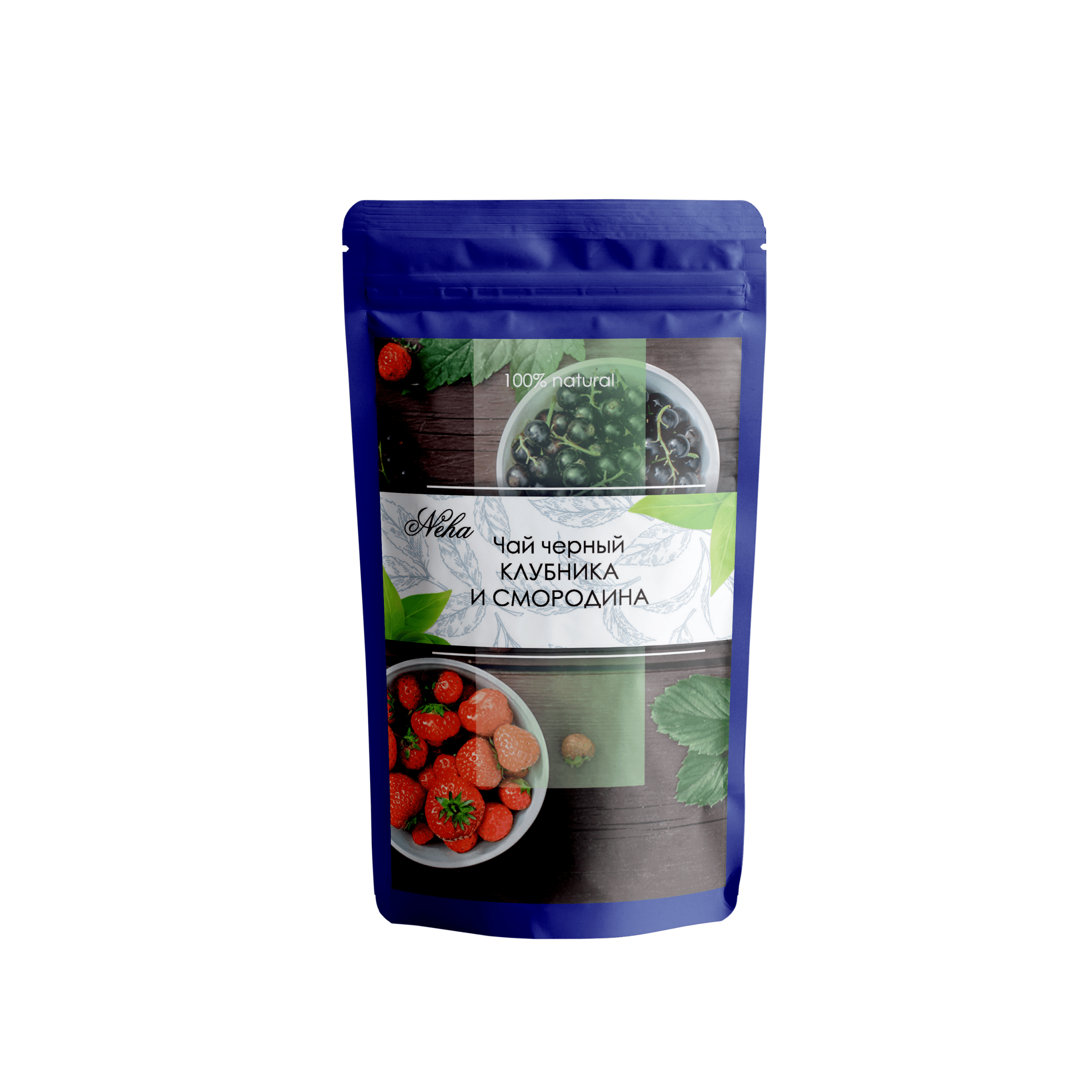 Чай черный клубника и смородина Neha 100 гр.