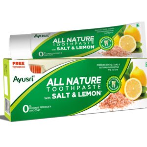Зубная паста соль и лимон Ayusri 150гр + щетка